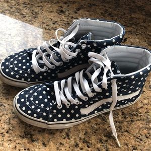 Navy polka dot vans